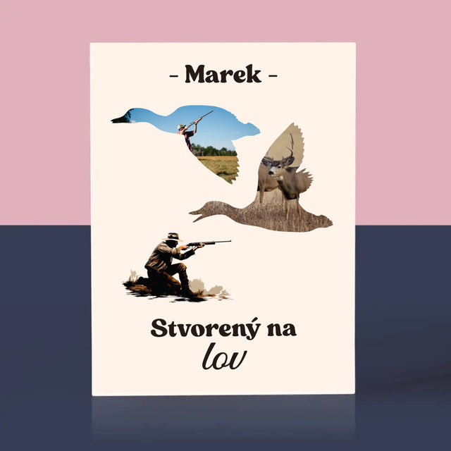 Tvar Z Fotografií: Stvorený Na Lov - Akrylový Blok (Vertikálne)