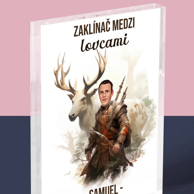 Tvoja Postava: Zaklínač Medzi Lovcami - Akrylový Blok (Vertikálne)