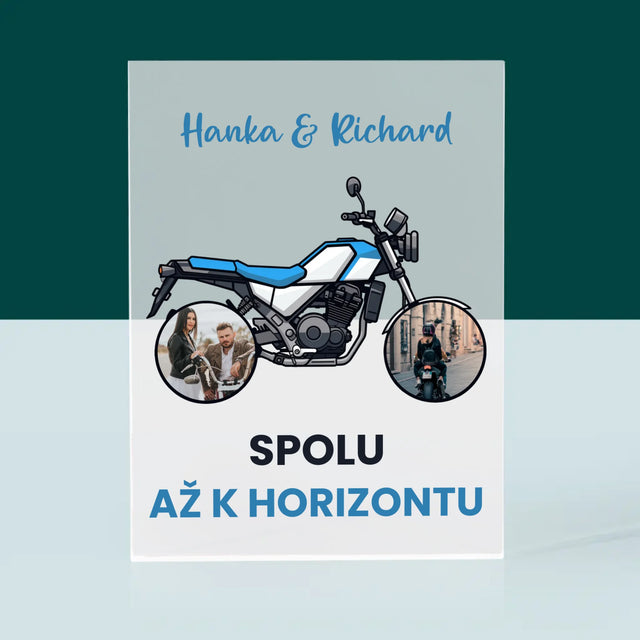 Fotokoláž: Spolu Až K Horizontu - Akrylový Blok (Vertikálne)