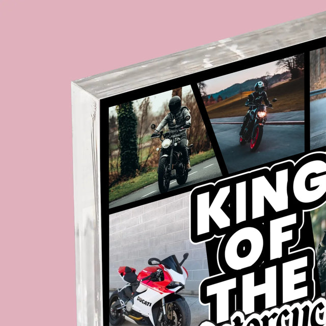 Fotokoláž: King Of The Motorcycle - Akrylový Blok (Vertikálne)