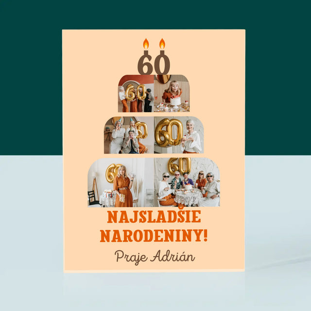 Tvar Z Fotografií: Najsladšie Narodeniny - Akrylový Blok (Vertikálne)