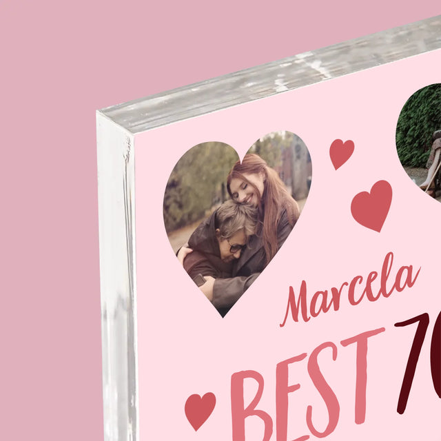 Fotokoláž: Best 70 - Akrylový Blok (Vertikálne)