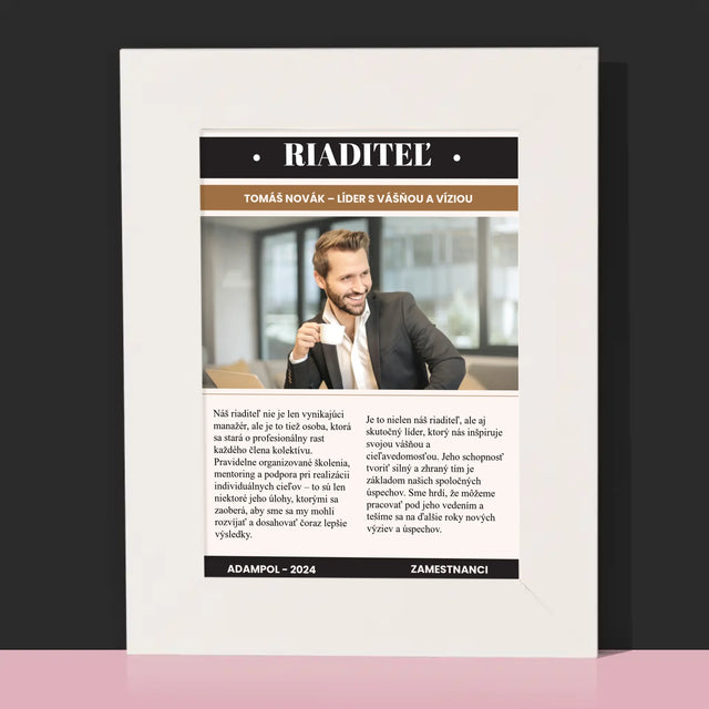 Obálka Časopisu: Riaditeľ - Rámček Na Fotografiu (Vertikálne)