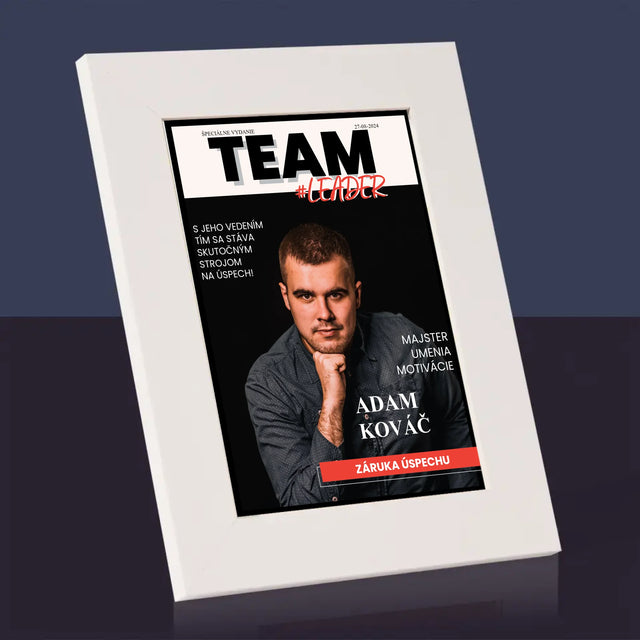 Obálka Časopisu: Team Leader - Rámček Na Fotografiu (Vertikálne)