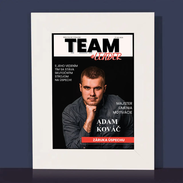 Obálka Časopisu: Team Leader - Rámček Na Fotografiu (Vertikálne)