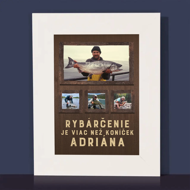 Fotokoláž: Rybárčenie - Rámček Na Fotografiu (Vertikálne)