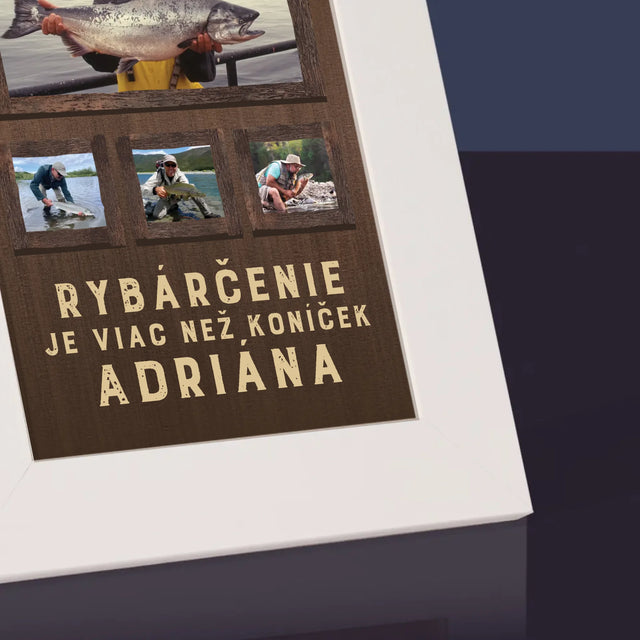 Fotokoláž: Rybárčenie - Rámček Na Fotografiu (Vertikálne)