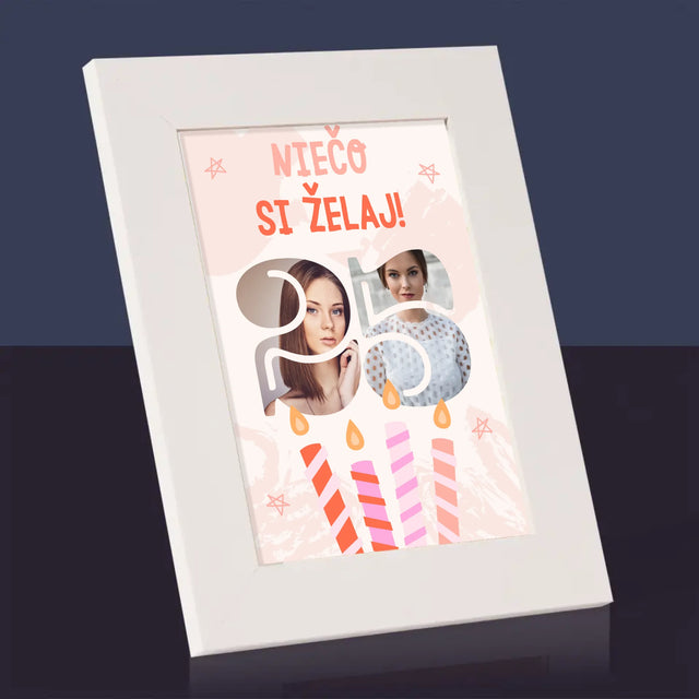 Slovo Z Fotografií: Niečo Si Želaj - Rámček Na Fotografiu (Vertikálne)