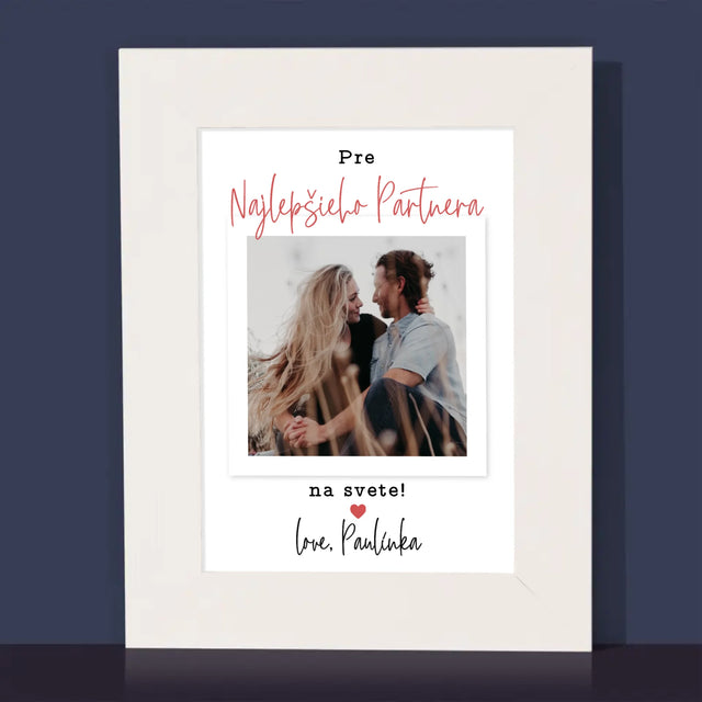Fotografia A Podpis: Pre Najlepšieho Partnera - Rámček Na Fotografiu (Vertikálne)