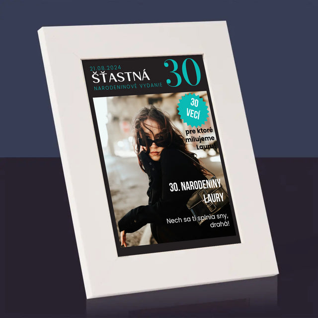 Obálka Časopisu: Šťastná 30 - Rámček Na Fotografiu (Vertikálne)