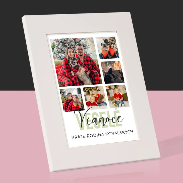 Fotokoláž: Veselé Vianoce - Rámček Na Fotografiu (Vertikálne)