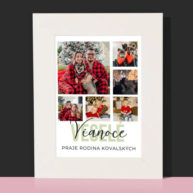 Fotokoláž: Veselé Vianoce - Rámček Na Fotografiu (Vertikálne)