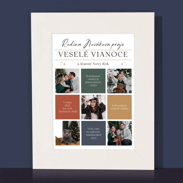 Fotokoláž: Veselé Vianoce Venovanie - Rámček Na Fotografiu (Vertikálne)