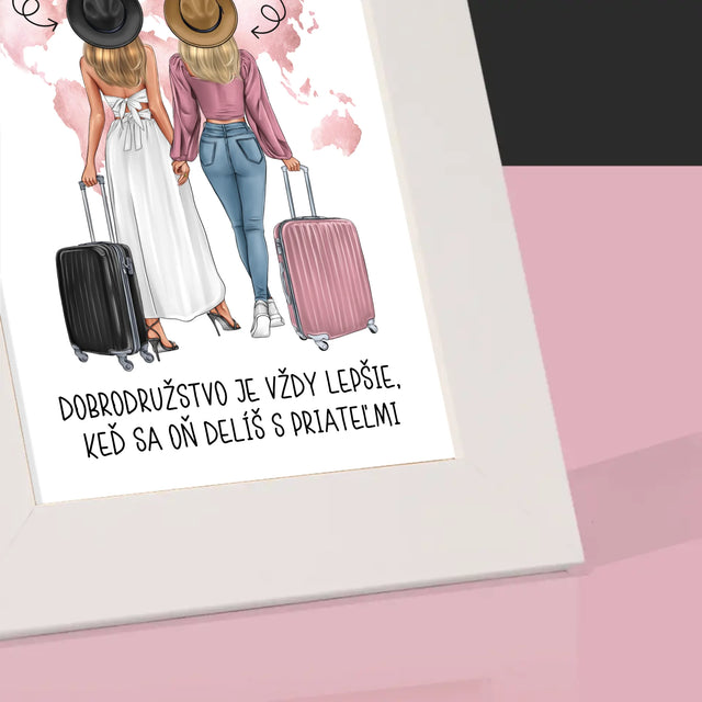 Tvorenie Postavy: Kamarátky Cestovateľky - Rámček Na Fotografiu (Vertikálne)