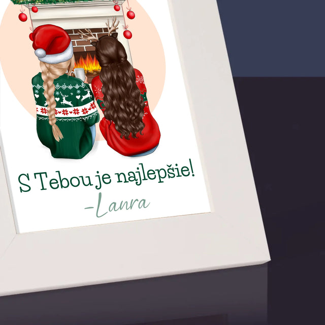 Tvorenie Postavy: Najlepšie Kamarátky Na Vianoce - Rámček Na Fotografiu (Vertikálne)