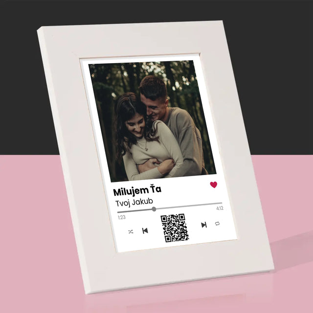 Fotografia A Podpis: Spotify S Qr Kódom - Rámček Na Fotografiu (Vertikálne)