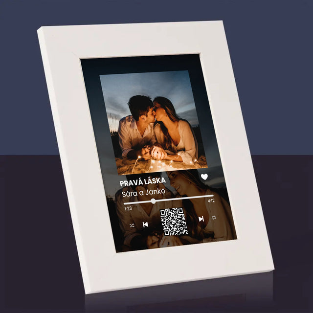Fotografia A Podpis: Spotify S Tvojimi Fotografiami A Qr Kódom - Rámček Na Fotografiu (Vertikálne)