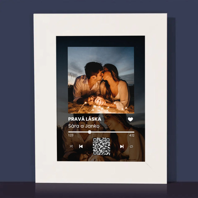 Fotografia A Podpis: Spotify S Tvojimi Fotografiami A Qr Kódom - Rámček Na Fotografiu (Vertikálne)