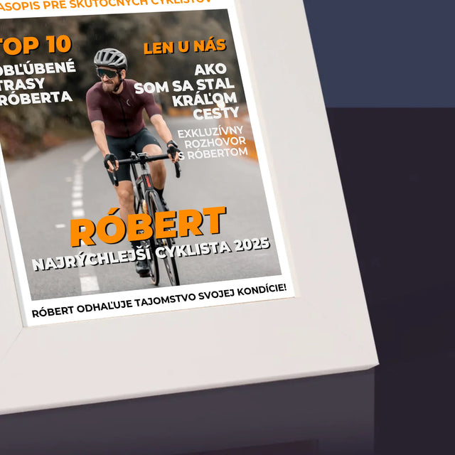 Obálka Časopisu: Najrýchlejší Cyklista - Rámček Na Fotografiu (Vertikálne)