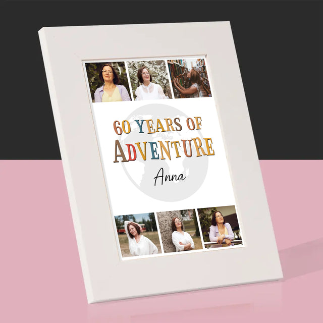 Fotokoláž: 60 Years Of Adventure - Rámček Na Fotografiu (Vertikálne)