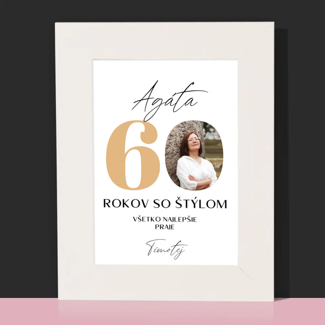 Fotografia A Podpis: 60 Rokov So Štýlom - Rámček Na Fotografiu (Vertikálne)