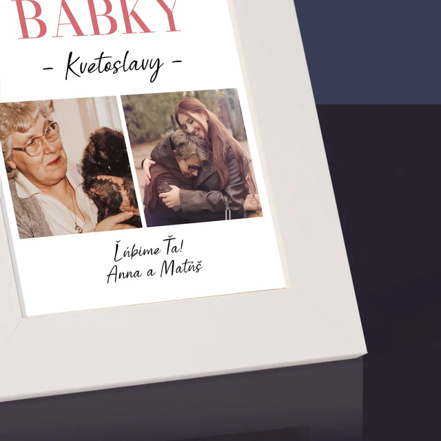 Fotokoláž: 70 Rokov Babky - Rámček Na Fotografiu (Vertikálne)