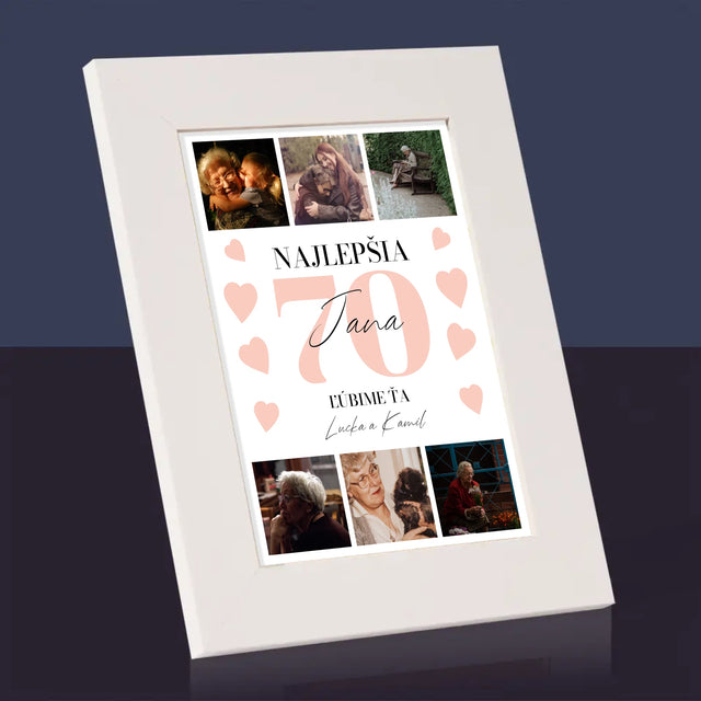 Fotokoláž: Najlepšia 70 - Rámček Na Fotografiu (Vertikálne)