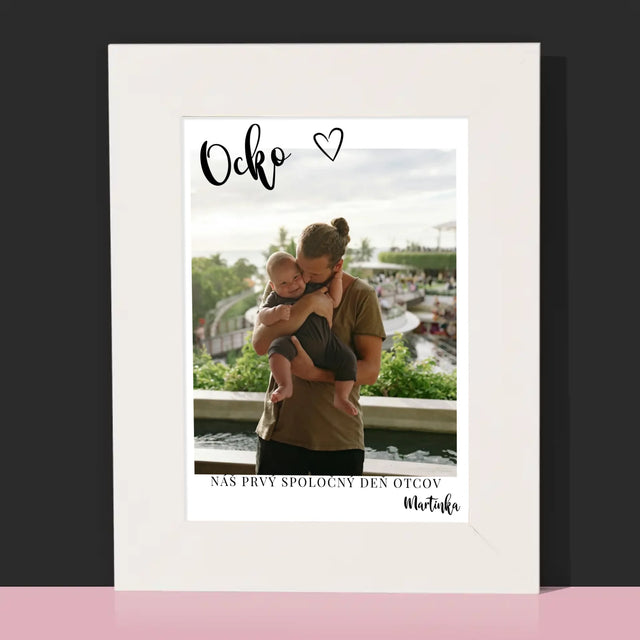 Fotografia A Podpis: Prvý Deň Ocka - Rámček Na Fotografiu (Vertikálne)