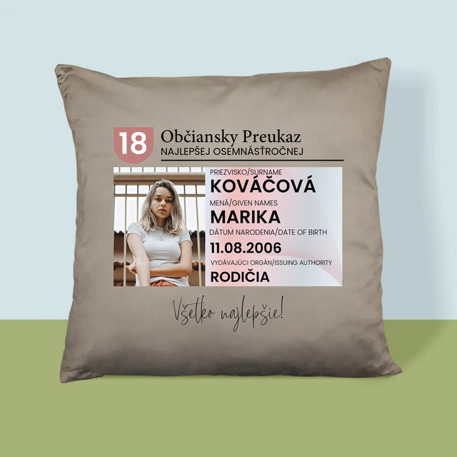 Fotografia A Podpis: Občiansky Preukaz - Vankúš 