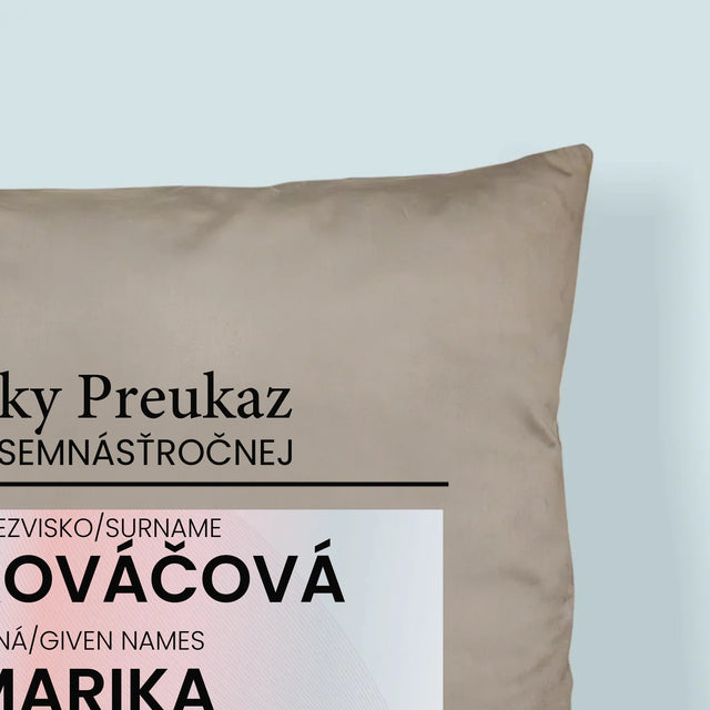 Fotografia A Podpis: Občiansky Preukaz - Vankúš 