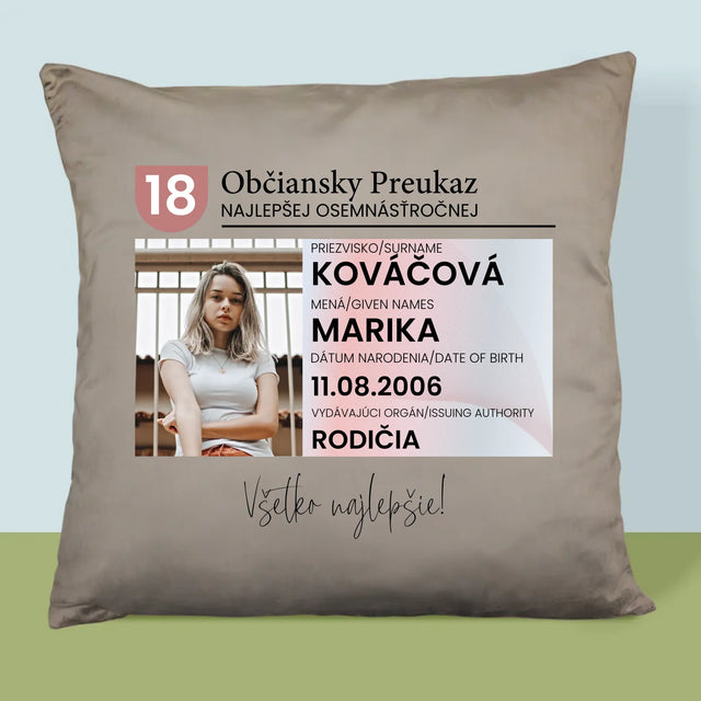 Fotografia A Podpis: Občiansky Preukaz - Vankúš 