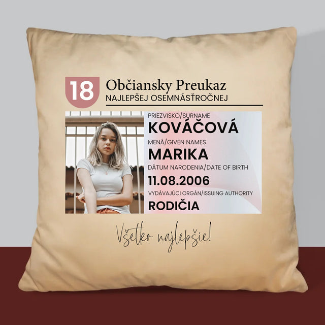 Fotografia A Podpis: Občiansky Preukaz - Vankúš 