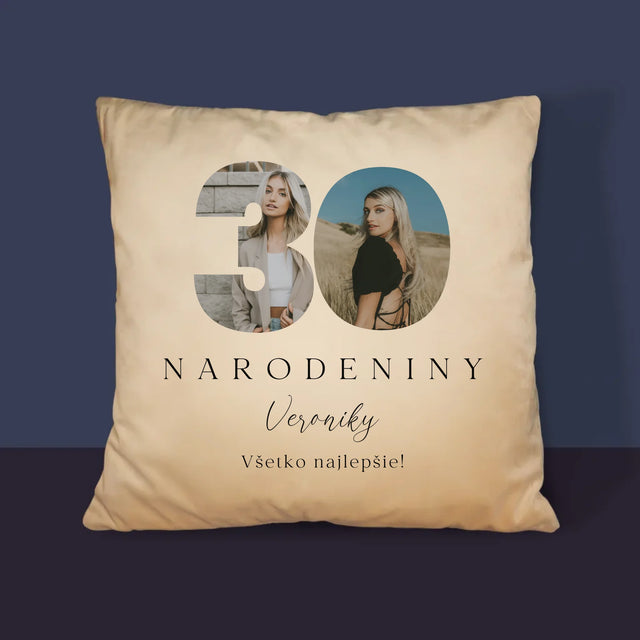 Slovo Z Fotografií: 30. Narodeniny Podpis - Vankúš 