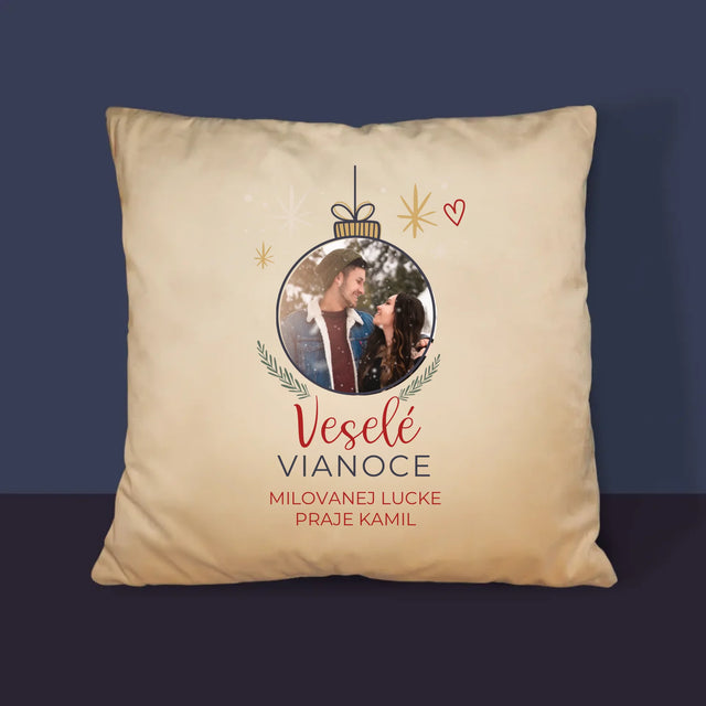 Fotografia A Podpis: Veselé Vianoce Guľa - Vankúš 