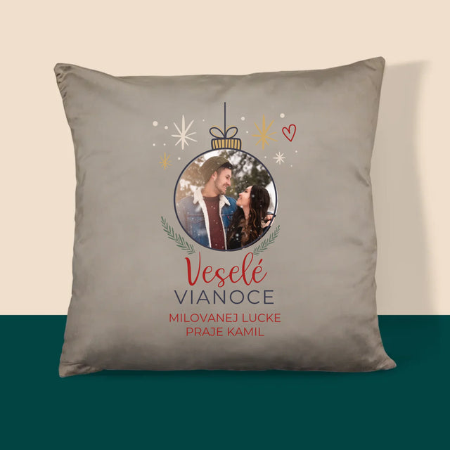 Fotografia A Podpis: Veselé Vianoce Guľa - Vankúš 