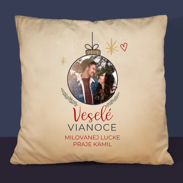 Fotografia A Podpis: Veselé Vianoce Guľa - Vankúš 