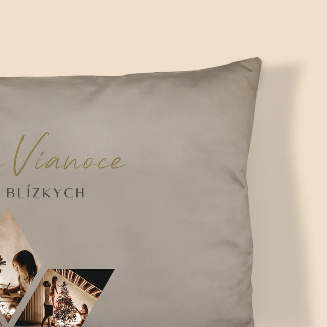 Fotokoláž: Krásne Vianoce Hviezda - Vankúš 