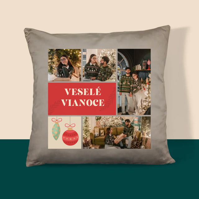 Fotokoláž: Vianočné Fotografie - Vankúš 