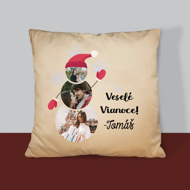 Tvar Z Fotografií: Snehuliačik - Vankúš 