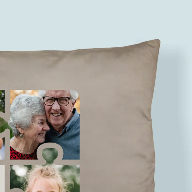 Fotokoláž: Puzzle Fotografie Pre Dedka - Vankúš 