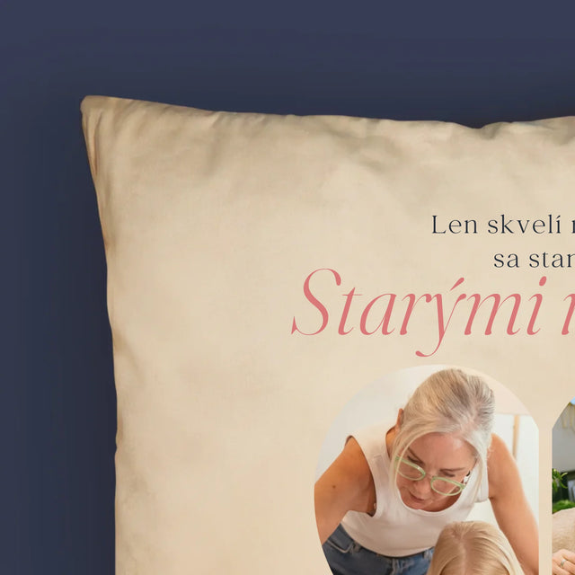 Fotokoláž: Skvelí Rodičia Sa Stanú Starými Rodičmi - Vankúš 