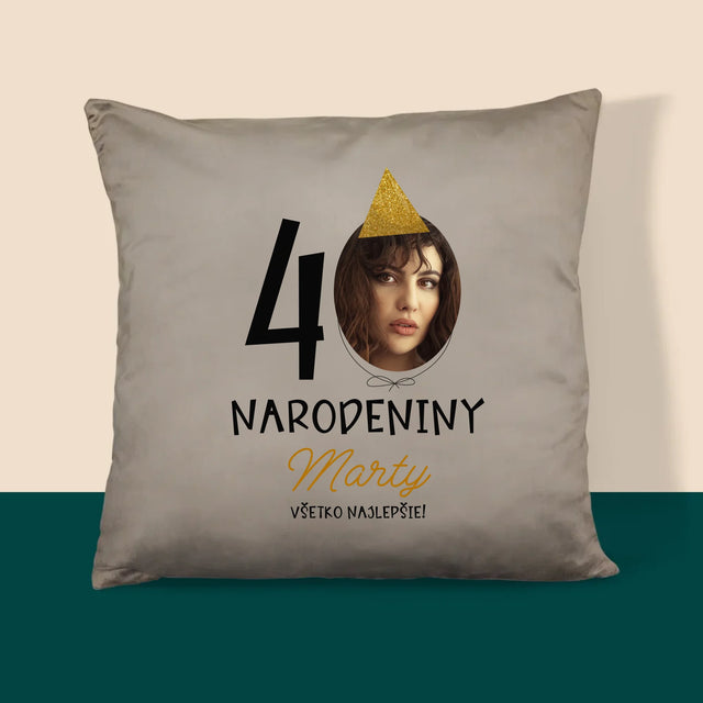 Fotografia A Podpis: 40. Narodeniny Čiapka - Vankúš 