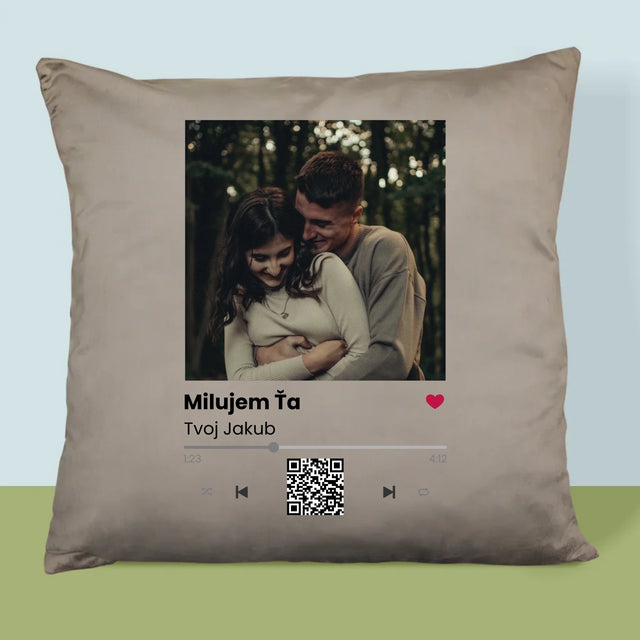 Fotografia A Podpis: Spotify S Qr Kódom - Vankúš 