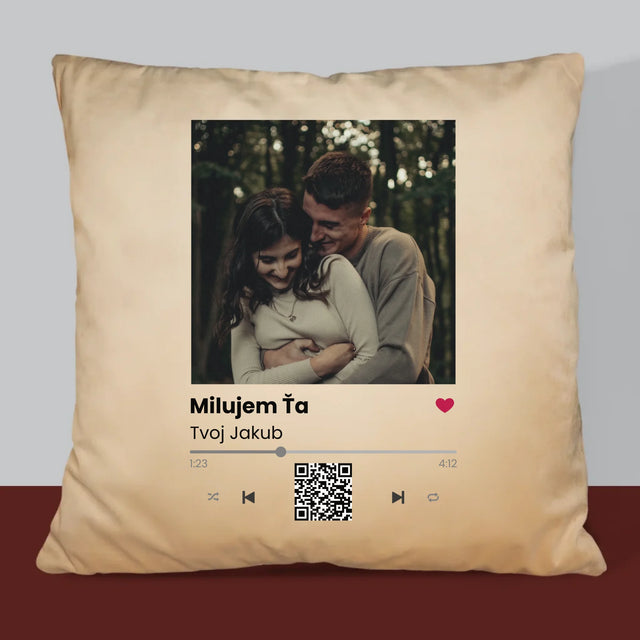 Fotografia A Podpis: Spotify S Qr Kódom - Vankúš 