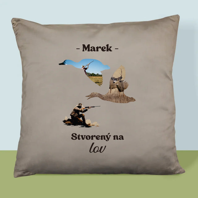 Tvar Z Fotografií: Stvorený Na Lov - Vankúš 