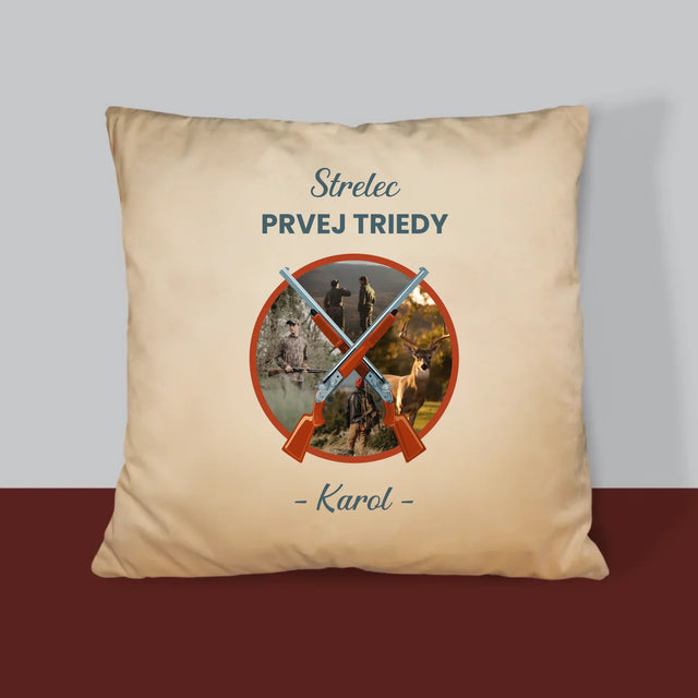 Fotokoláž: Strelec Prvej Triedy - Vankúš 