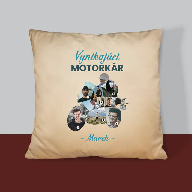 Tvar Z Fotografií: Vynikajúci Motorkár - Vankúš 