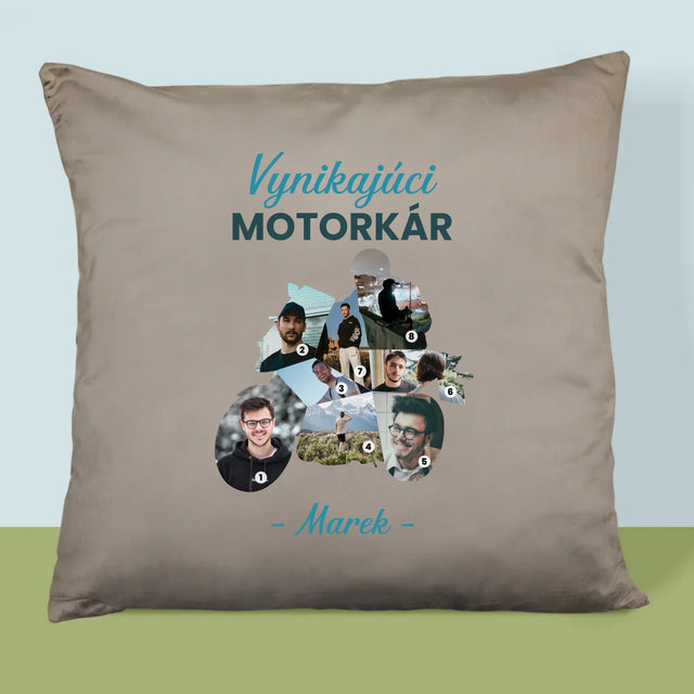 Tvar Z Fotografií: Vynikajúci Motorkár - Vankúš 