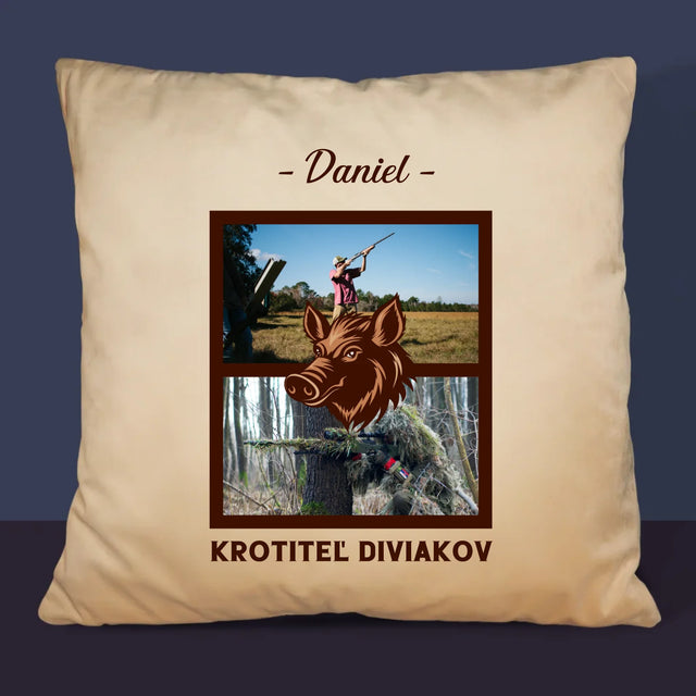 Fotokoláž: Krotiteľ Diviakov - Vankúš 