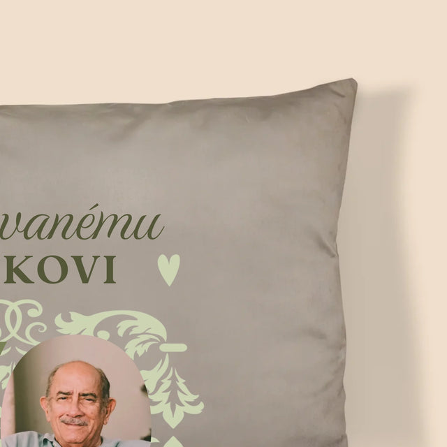 Fotografia A Podpis: Milovanému Dedkovi, Všetko Najlepšie - Vankúš 